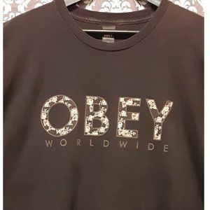 OBEY Black Floral Tshirt